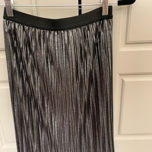 Metallic midi skirt